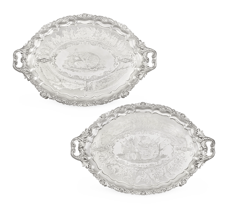 Paul Storr Abolitionist Silver Trays
